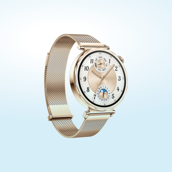 Huawei-Watch-GT5-64mm-gold-milanese-strap-4