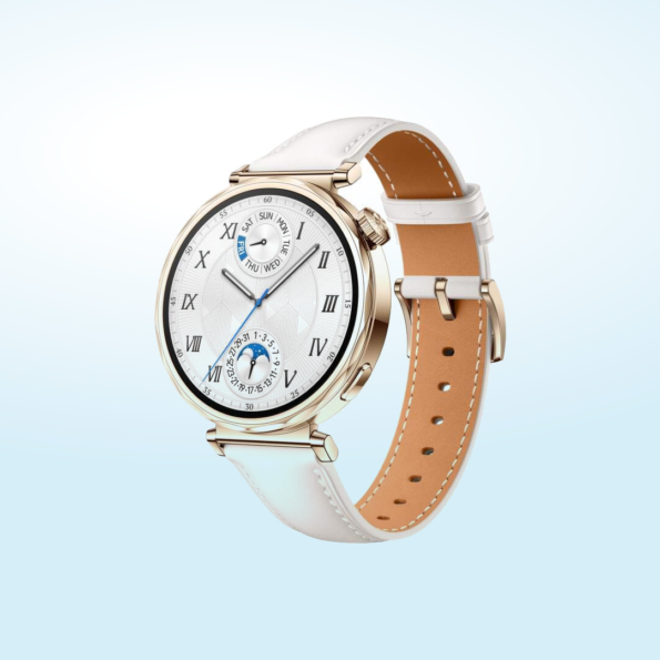 Huawei-Watch-GT5-64mm-white-composite-leather-strap-4